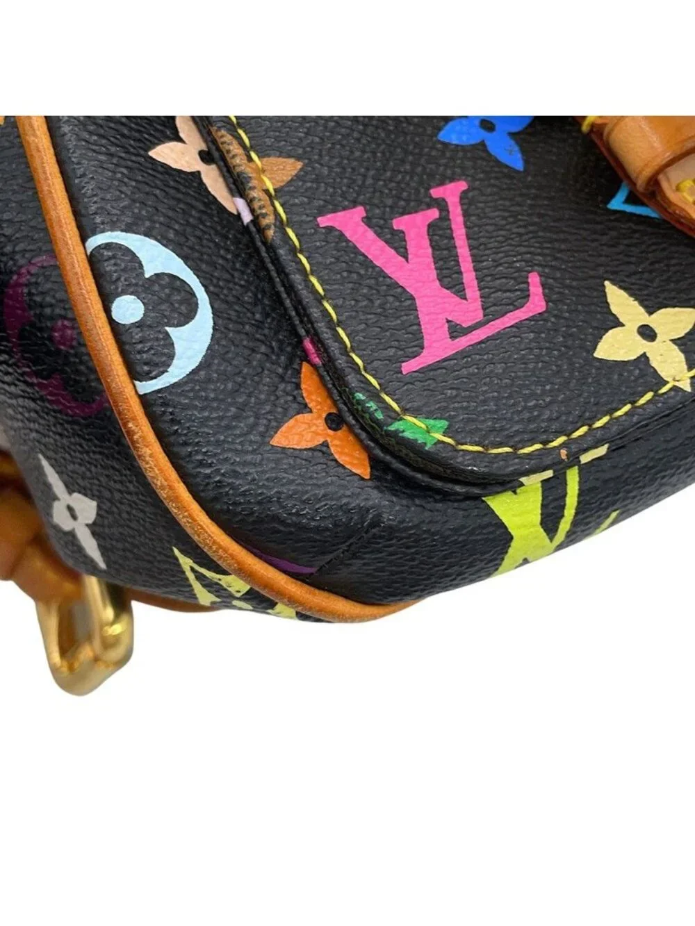 Louis Vuitton Shoulder Bag Monogram Multicolor Lodge GM Black